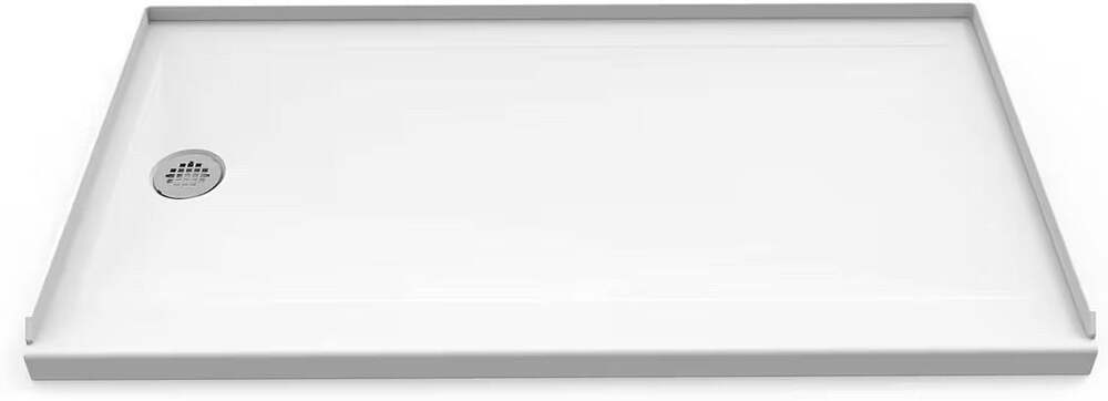 Jacuzzi Catalina 60 in. L x 32 in. W Alcove Shower Pan Base Left Drain White